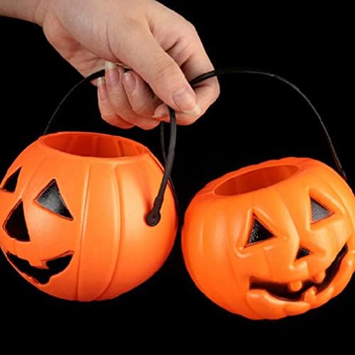 PRETYZOOM Halloween Dekoracije 6 kom bundeve kante Halloween Trick or Treat bundeve kante sa ručkom / Halloween