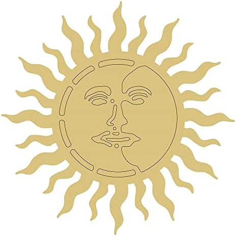 Dizajn sunca po linijama izrez nedovršena drvena ljetna dekoracija bojanka vješalica za vrata MDF oblik platna