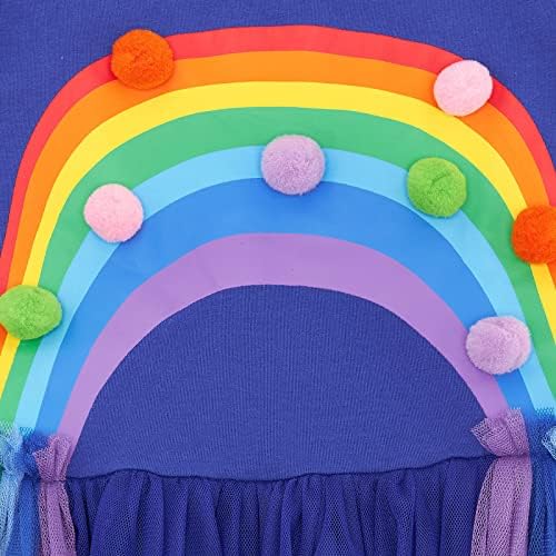 Rainbow haljina za djevojčice lepršave rukave haljine od tila ljetni sarafan 3-7 godina
