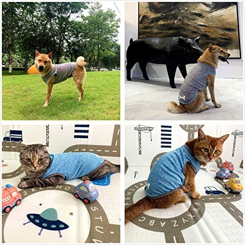 Dajidali majica za pse i mačka u tehničkoj tkanini sa blistavim otiskom, kućnim ljubimcima za velike, srednje i male pse, 2-pakovanje laganih funkcionalnih majica