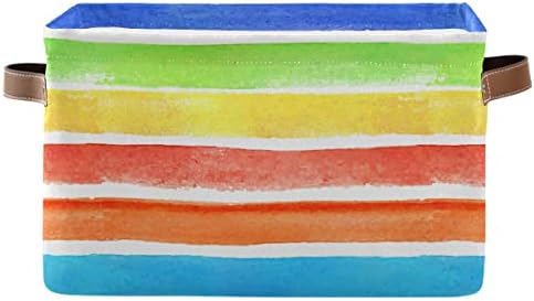 Xigua Cartoon Rainbow pravokutnog skladišta kante za skladištenje Canvas Skladište sa ručkama za dom,