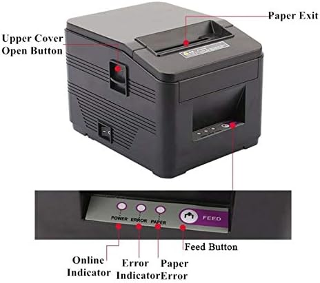Zyzmh Kuhinjski štampač računa 160mm / s Brza brzina 80mm za blagajnu supermarketa Mašina za izdavanje malih novčanica UBS+mrežni Port