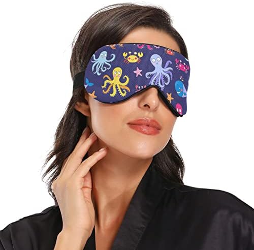 Slatka morska životinja prozračna maska ​​za spavanje, cool osjećaj poklopca za spavanje očiju za ljetni