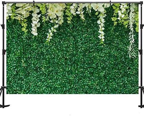 Hot Queen 7x5ft zeleno lišće pozadina trava zid sa cvijet pozadina za fotografiju vjenčanje svadbeni