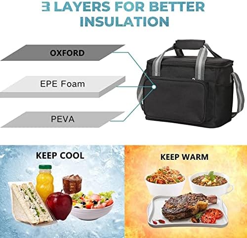 MJWDP funkcionalna torba za ručak termo izolovana kutija za ručak piknik torba Cooler velika torba