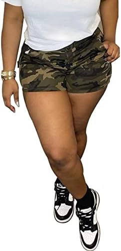 Vakkest Ženski Camo Cargo Kratke hlače Ležerne u trendovskom ljetnom joggeru Camuflage Ispiši kratke hlače sa džepovima