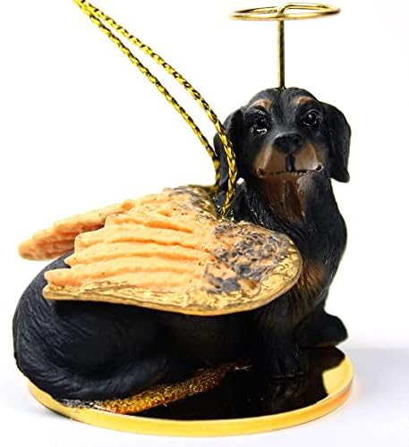 Jazavčar Angel Božić Pas Ornament: Crna