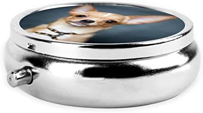 Slatka Okrugla Mini Kutija Za Pilule Chihuahua - Dnevni Dozator Vitamina Organizator