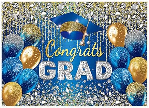 Allenjoy 82 x 59 plava i Zlatna pozadina za diplomiranje za fotografiju dječaka čestitke na čestitkama na diplomskom
