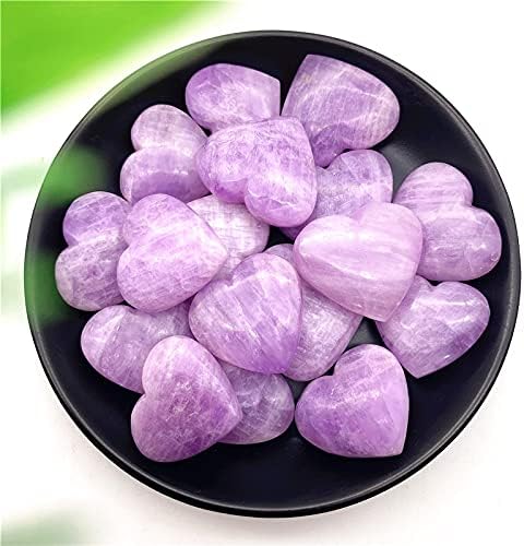 Shitou2231 1pcs Prirodni kunzite Kristalno kamenje u obliku srca Izlječenje draguljarskih kristalnih srca Kućni dekor prirodno kamenje i minerali Izliječenje kamenja