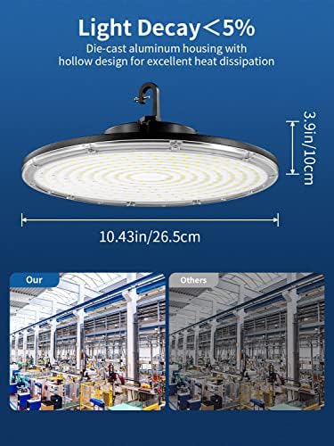 LED high bay Light 150W, 2 svjetlosni modus LED svjetlo, 6500k dnevno svjetlo 15000lm komercijalno
