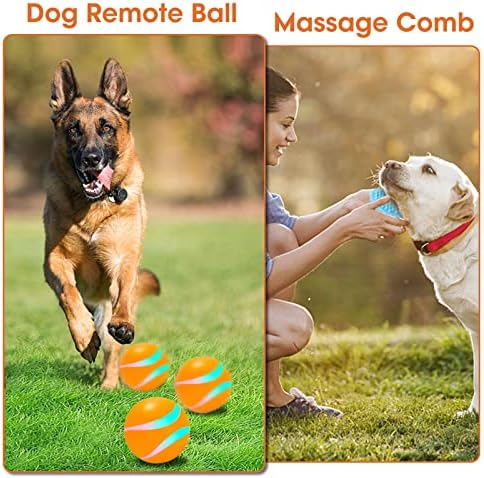 ZKHW Interaktivne kuglice za pse, 3,54 inča daljinske upravljačke kuglice za male / srednje / velike pse, pokretana automatsko kotrljavanje kuglica sa masažom kućnog ljubimca - narandžasta