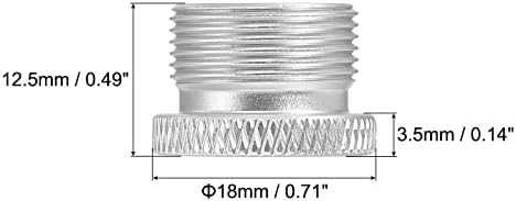 MECCANIXITY Mic Stand Adapter 3/8 ženski do 5/8 muški navoj Aluminijska legura Mic vijčani Adapter za stalak za mikrofon Silver