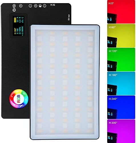 LED video Light Panel, 45W svjetlo za fotografiju Studio Video rasvjeta, dvobojno svjetlo 3200K-7500K, 8 scenskih Svjetlosnih efekata, za Live Streaming, studijska fotografija, video snimanje, Web konferencije