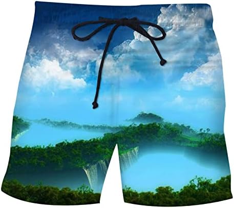 Plus size plaže kratke hlače za muškarce Tropical Print Quick Surf Surf Beach Hraštačišta MESH