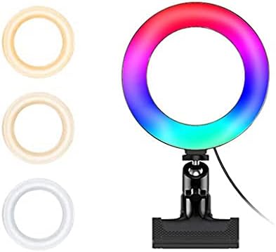 BGZDT Podesiva zatamnjiva LED Selfie Ring Light Flash RGB svjetlo za fotografiju Desktop Kamera telefonska