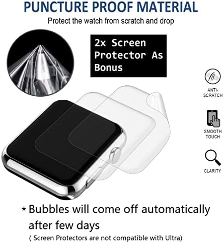 Kompatibilan sa Apple Watch Band 49mm 45mm 44mm 42mm, O.B.o Rečni trake za originalne kože za iwatch ultra se2 se serije 9 8 7 6 5 4 32x zaštitni ekran kao bonus