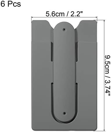 Patikil Držač kartica, 6 pakovanja fleksibilna silikonska stalak za čahure sa lepilom za lepak za slušalice