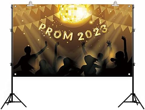 Crno-zlatne Pozadine za fotografiju 2023 Prom Banner 2023 mature party dekoracije i potrepštine za učionicu