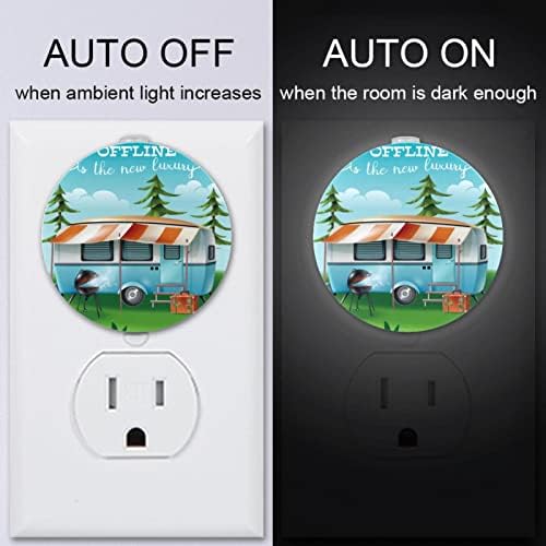 2 paket Plug-in Nightlight LED Night Light pejzaž i kamper auto sa senzorom od sumraka do zore