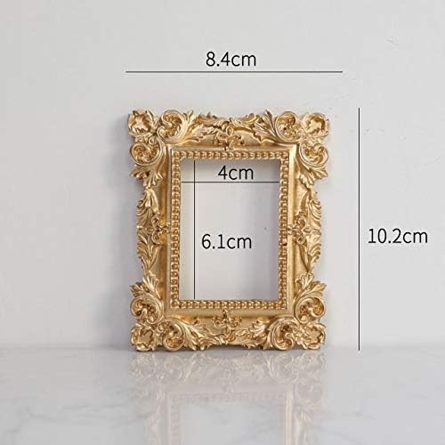 XJJZS Resin okvir za fotografije Kreativni Mini ukras za dom vjenčani par preporučeni okvir za slike zlato