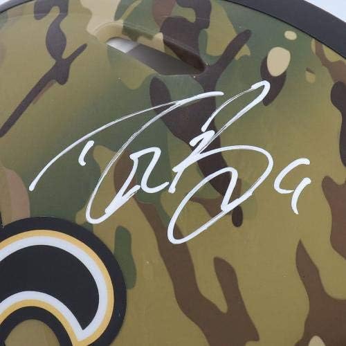 Drew Brees New Orleans Saints Autographed Riddell Camo Alternativna brzina autentične kacige s AUTOGRAMOM NFL kacige