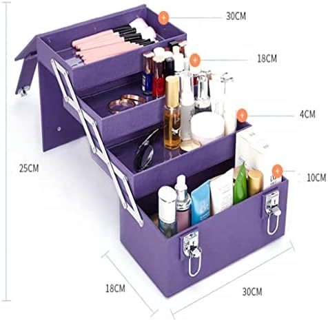 Zhuhw multifunkcionalna prijenosna kozmetička torba Travel Makeup Umjetnik Beauty Box Višeslojni okvir za
