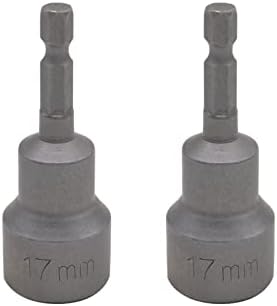 VictorsHome 1/4 Hex Shank 17mm magnetna matica za drajver, Metrička burgija adaptera za brzu izmjenu, dužina 65 mm, 2 kom