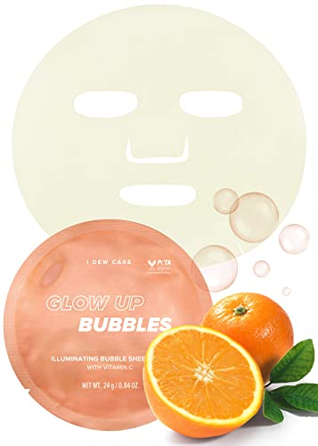 I dew care Bubble sheet Mask-Glow Up Bubbles, 5 EA + Hydrocolloid Acne Pimple Patch-Timeout