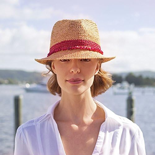 Wallaroo Hat Company Tahiti Trilby - dvotomirani sunčani šešir, pakirani, podesivi, moderan stil,