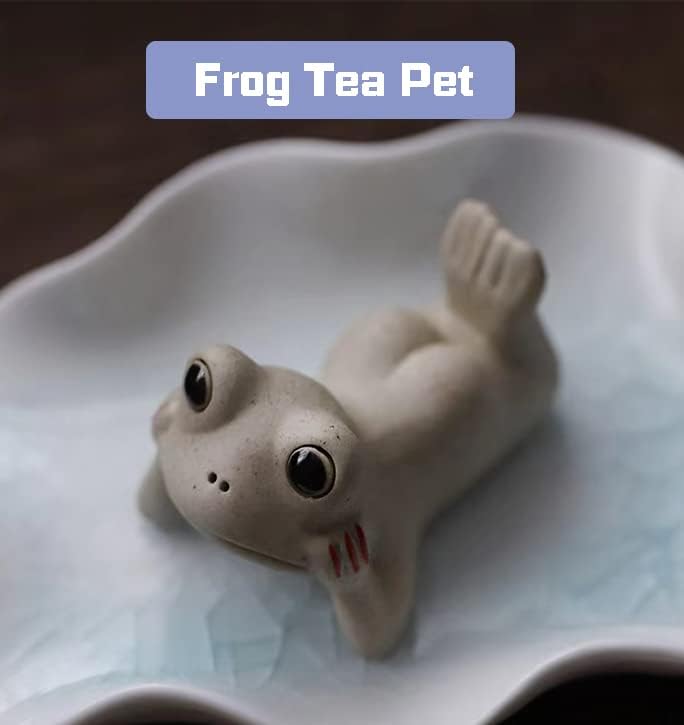 Frog Tea set, slatka kung fu čaj za čaj za čaj za čaj Ornamente Pribor za čajnu sobu / uređenje doma / auto / sjajan poklon za prijatelja za ljubitelja čaja