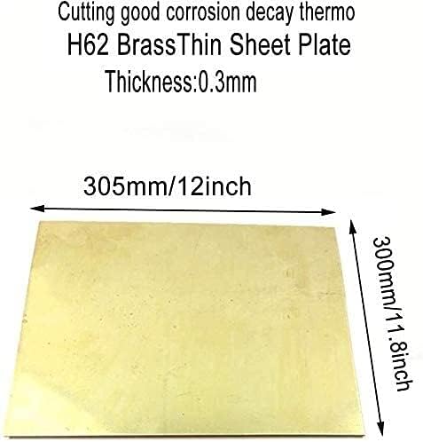 Yiwango folija od bakarnog Lima H62 Mesingani lim metalna DIY eksperiment ploča Debljina 0,3 mm, Širina 300mm
