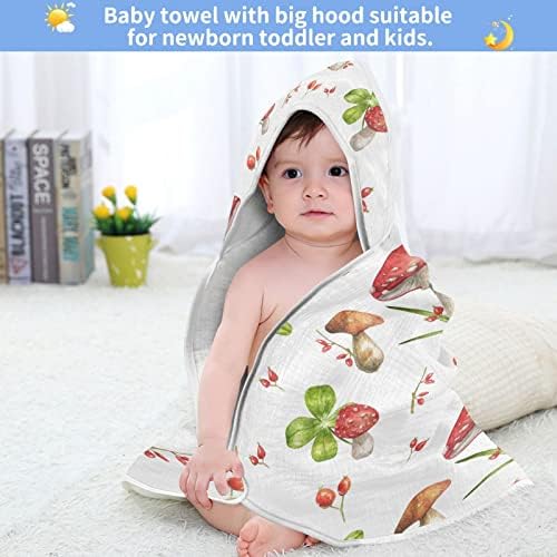 Xigua gljive ručnik za dječju kupelj, slatka ultra mekana apsorbirana kapuljača s kapuljačom novorođenče, novorođenčad i dijete, 30 x 30 inča