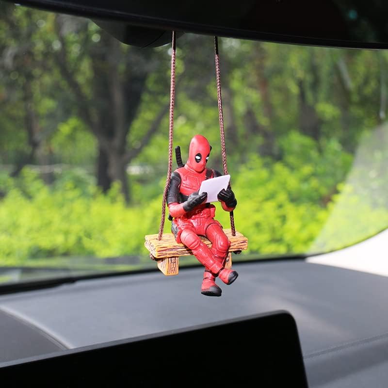 Anime za ljuljanje automobila Anime Deadpool Car Redview Organis Mirror Pribor Funny Anime Car Ogledalo