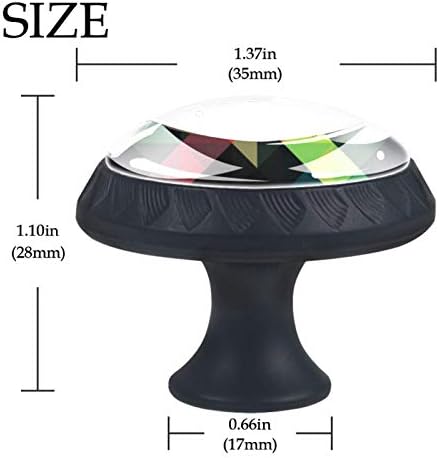 Lagerery komoda dugmad šarena dugmad za fioke Crystal Glass dugmad 4kom okrugla dugmad dizajnirana u boji Toddler 1.38×1.10 IN