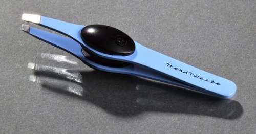 Trend pinceta od nerđajućeg čelika G3 LED osvetljena Precizna pinceta & # 34; plava & # 34; + dizajnerska futrola za skladištenje sa ogledalom + zamjenska baterija