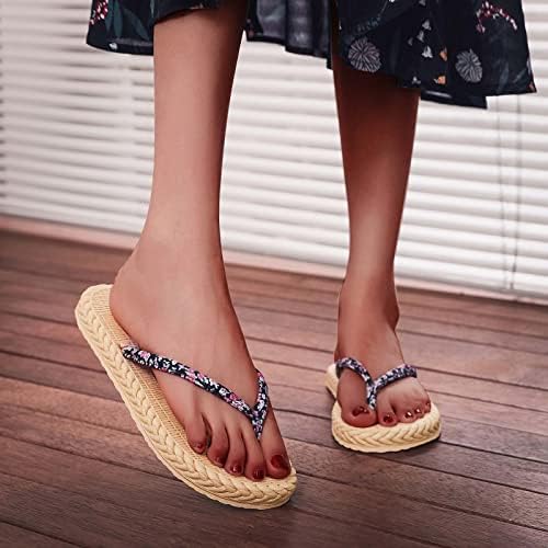 WASERCE FLIP FLOPS sandale za žene žene ravne cvjetne kaiševe papuče modne plaže flasone cvjetne papuče dame