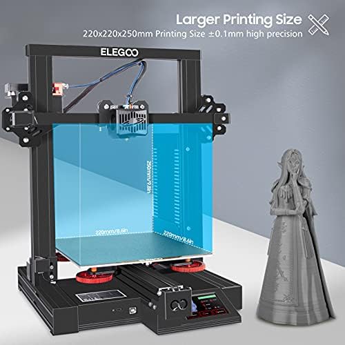 ELEGOO NEPTUNE 2S FDM 3D štampač sa životopisnim štampanjem Funkcija Štamparija 8,66x8,66x9,84 inča