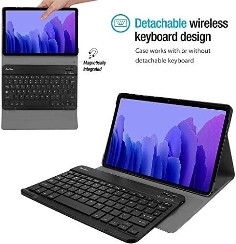HHF tablet dodatna oprema za Samsung Galaxy Tab A7 10.4 2020 SM-T500 T505, lagana odvojiva futrola za bežičnu Bluetooth tastaturu za Samsung Galaxy Tab A7 10.4 2020 Case+tastatura (boja: Rose