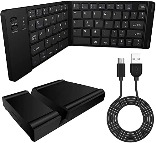 Radovi Cellet Ultra tanka sklopiva Bežična Bluetooth tastatura kompatibilna sa ZTE Fanfare sa držačem telefona-punjiva puna tastatura!