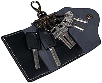 ORYUEKAN muška torbica za ključeve od umjetne kože Loop Hook Case Cover Wallet Snap, Retro Abeceda