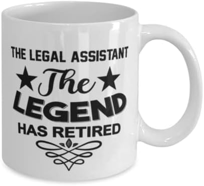 Šolja pravnog asistenta, legenda se povukla, novost jedinstvene ideje za poklone za Pravnog asistenta, šolja za kafu šolja za čaj Bijela
