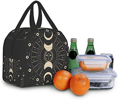 DADABULIUU torba za ručak mjesec Mystic Sun Astrologija Tarot Goth izolovana kutija za ručak Cooler Tote za odrasle