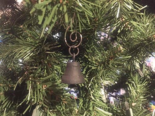 Hampton Nautical 3xglass-101 rustikalno crno zvono od livenog gvožđa 4 - ideja za ukrašavanje jelke-Božićni ukras, 4
