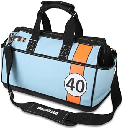 Hragan 16 inča široka torba za usta sa oblikovanom podlogom s dodatnim remenom za rame, trkaćim tematskim plavim, više džepovima, veliki unutrašnji prostor