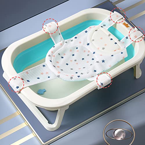 Ruuixia Podesiva beba za kupanje za kupanje mreža mreža mekana dojenčadi za tuširanje jastuk za tuširanje u novom zavojnom sjedalu za kupanje sa sjedištem sa klizanjem sa jastukom od sunđera za madnjak 6-24 mjeseca, babymAt
