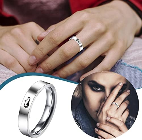 2023 Novi jednostavni titanijum čelični prsten ženski prstenski crtani crtić slatki nakit prsten 100