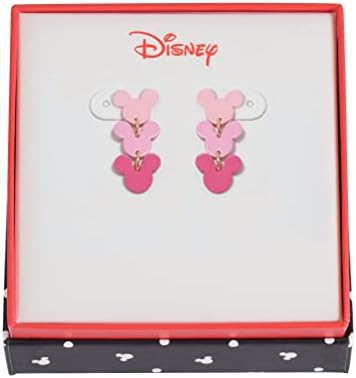 Disney Mickey Mouse linearne naušnice za žene, djevojke, jedan par u autentičnoj poklon kutiji nakita