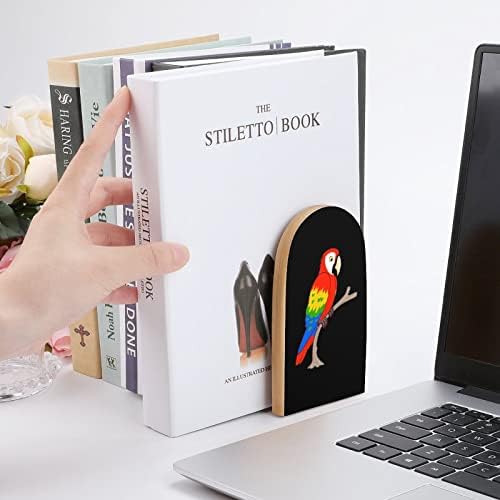 Cartoon Parrot dekorativni držači za knjige za police 1 par završava knjige Neklizajući kancelarijski