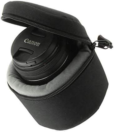Navitech Crna vodootporna torbica za sočiva sa objektivima kamere kompatibilna sa kompaktnim Makroom Canon EF 100mm f/2 USM | Canon EF 80-200mm f/4.5-5.6 II/USM | Canon EF 50mm f/2.5